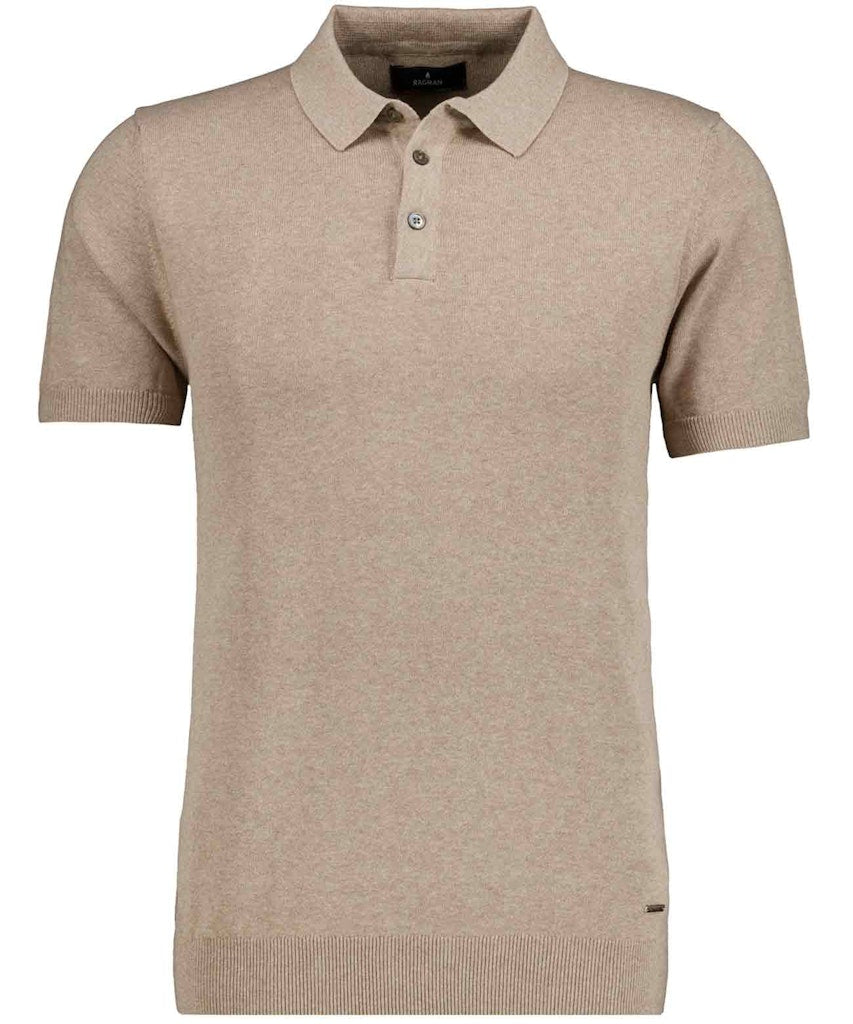 Ragman Herren Polo-Shirts  Sand Melan