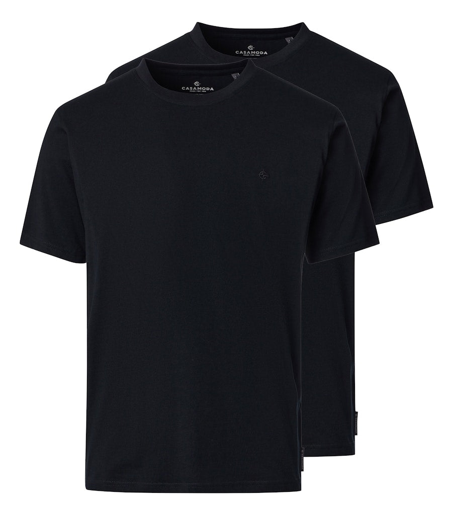 Casa Moda Herren T-Shirts kurz  Schwarz