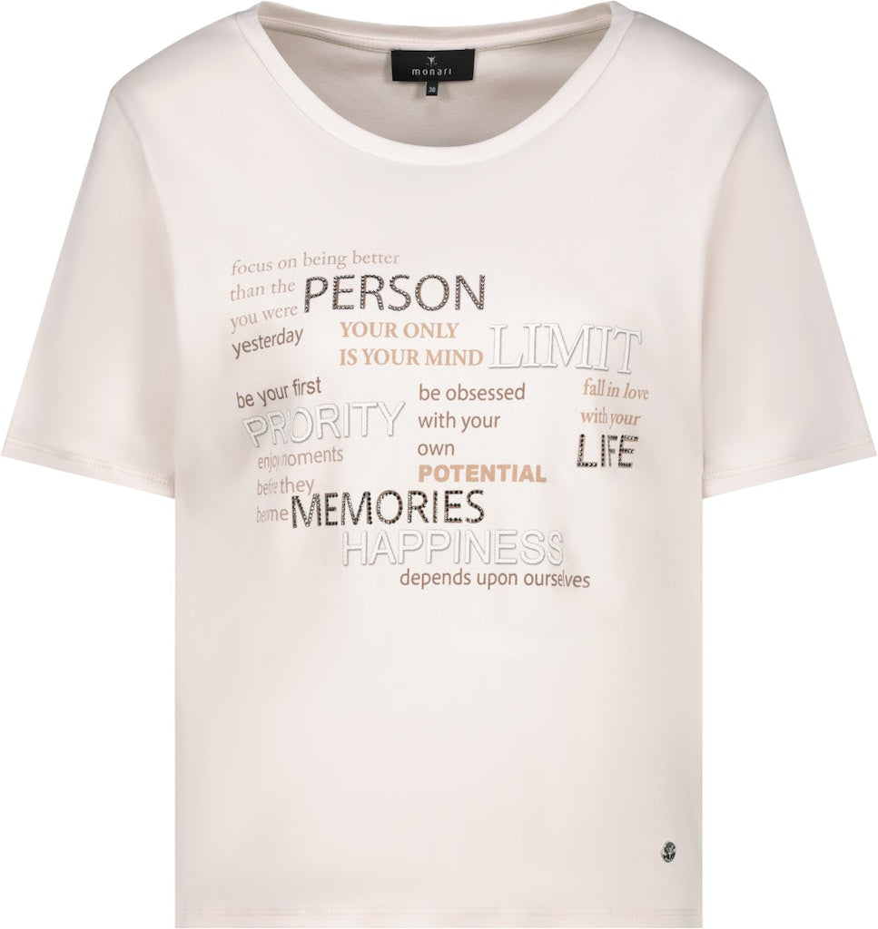 Monari Damen T-Shirts  Champagne B