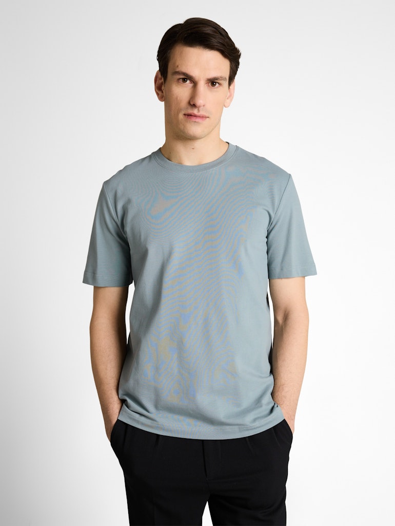 Tom Tailor Herren T-Shirts kurz Grey Mint