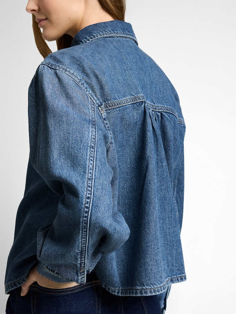 Tom Tailor denim Damen Blusen Clean Mid Stone