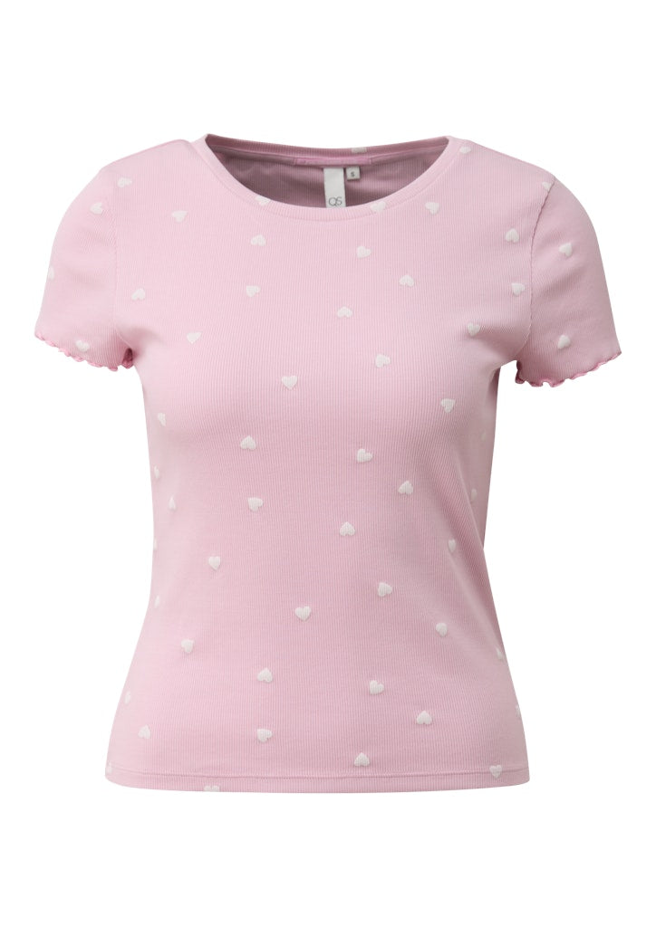 QS by S.Oliver Damen T-Shirts Lilac/Pink