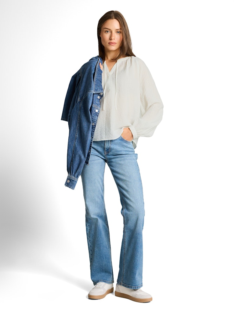 Tom Tailor Damen Blusen Whisper White