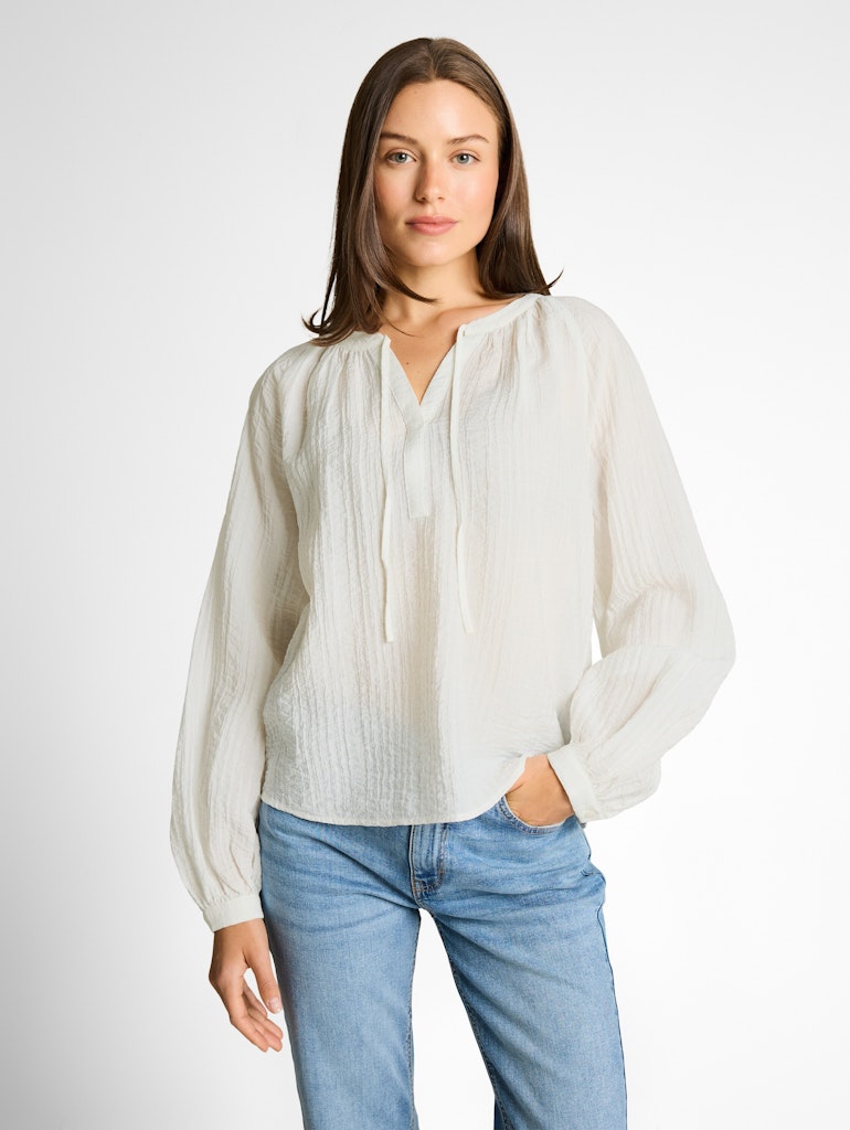 Tom Tailor Damen Blusen Whisper White