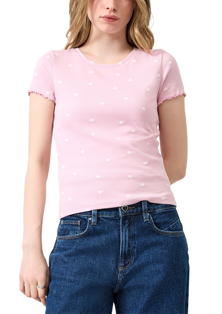QS by S.Oliver Damen T-Shirts Lilac/Pink