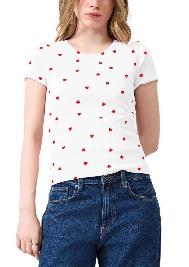 QS by S.Oliver Damen T-Shirts White