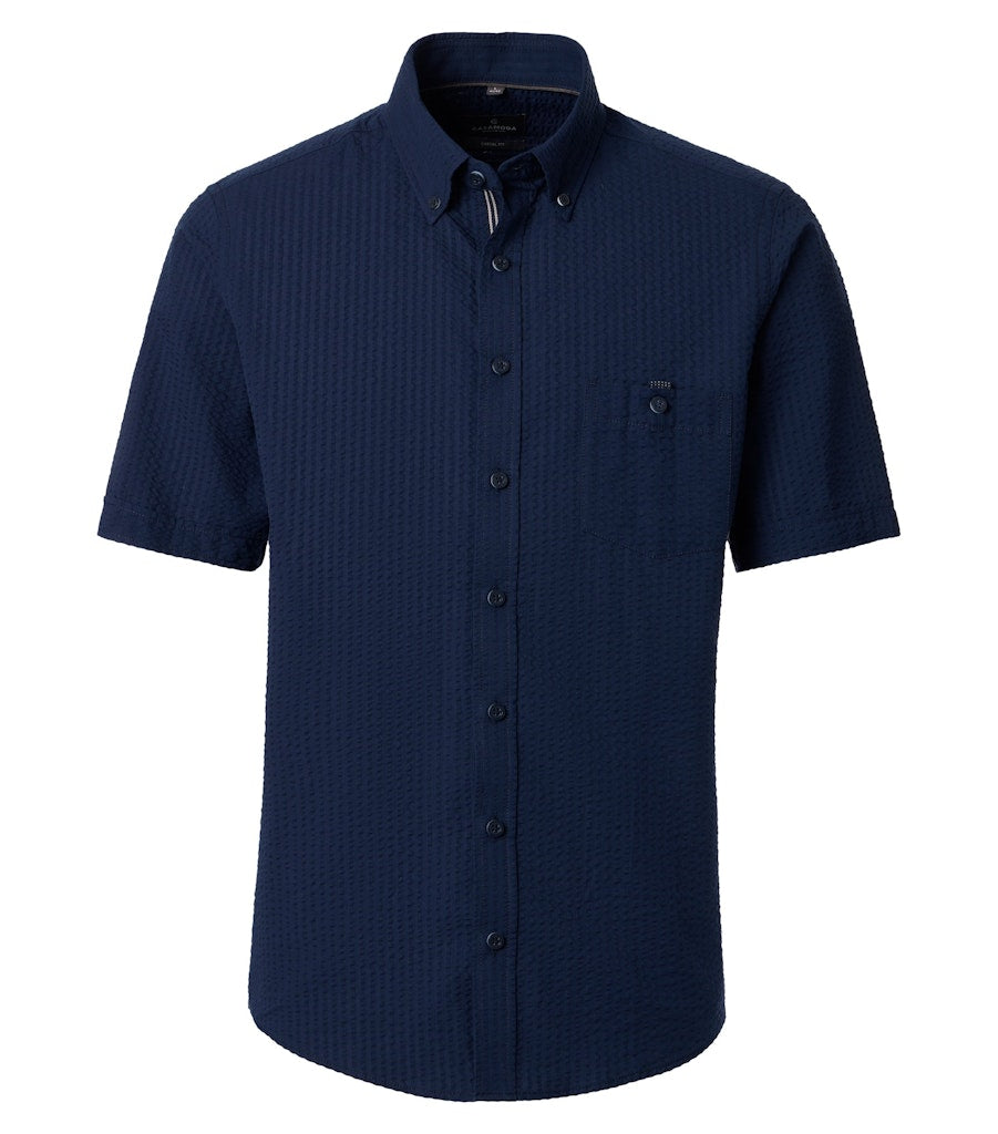 Casa Moda Herren Hemden kurz  Blau