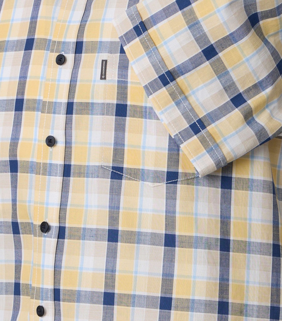 Casa Moda Herren Hemden kurz  Gelb