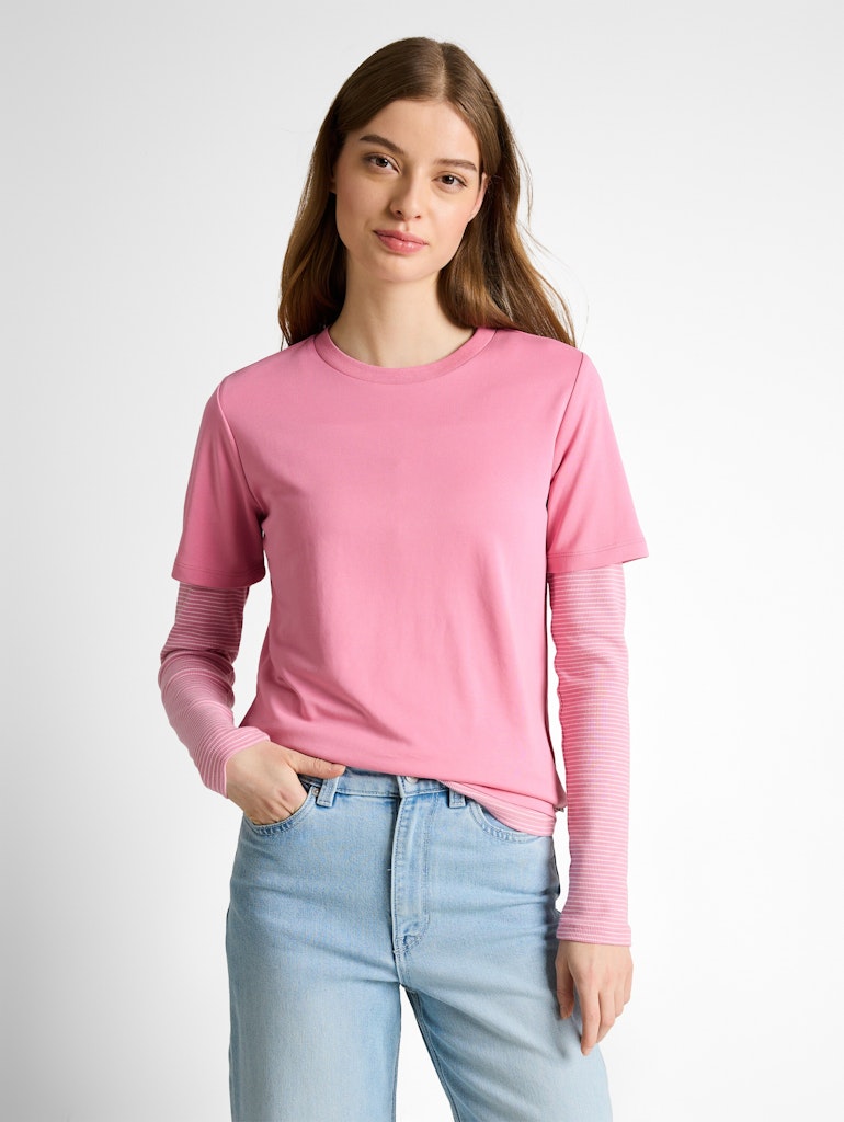Tom Tailor denim Damen T-Shirts Soft Blush Rose