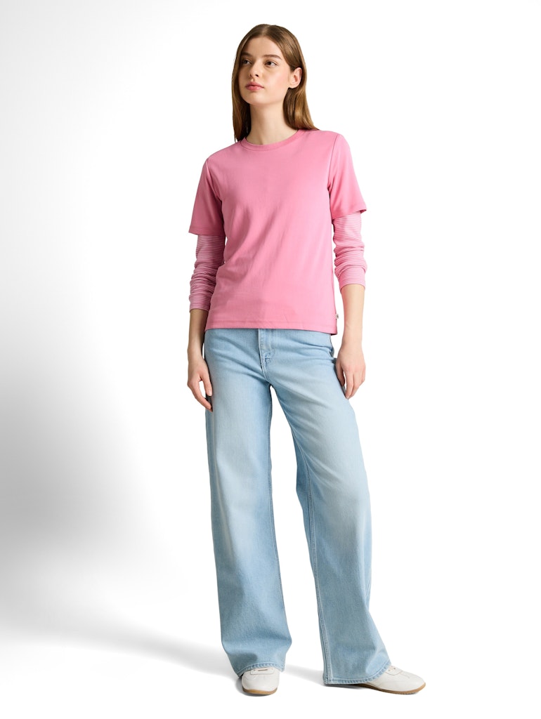 Tom Tailor denim Damen T-Shirts Soft Blush Rose