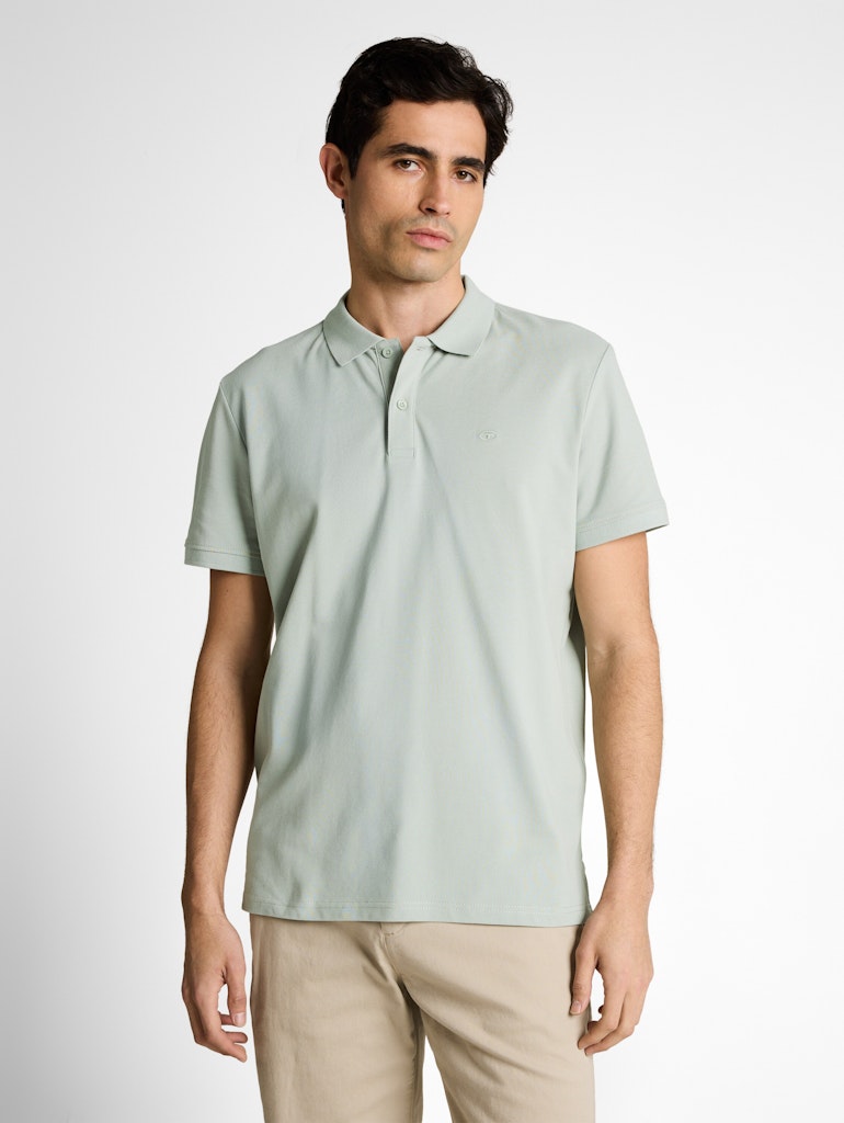 Tom Tailor Herren Polo-Shirts Soft Greyish Gr