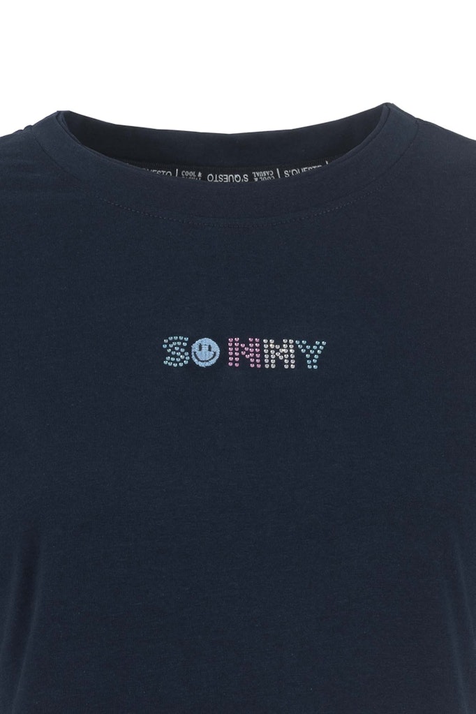 Soquesto Damen T-Shirts Dunkelblau