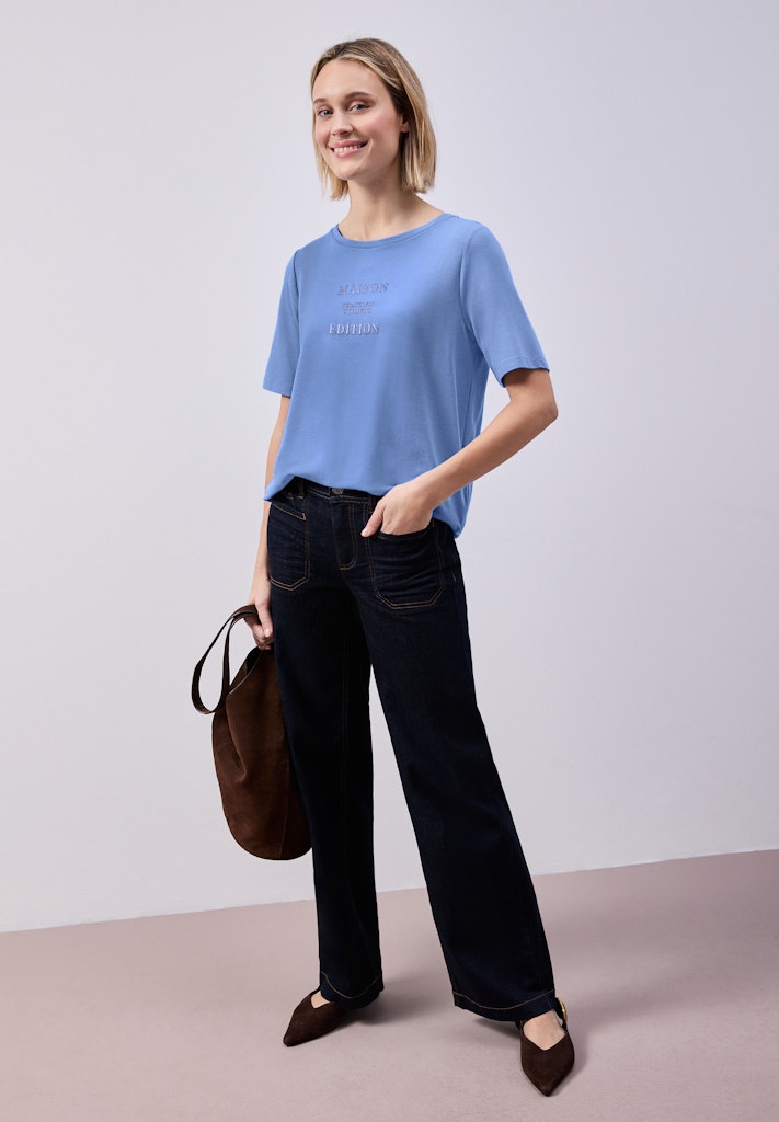 Street One Damen T-Shirts Bonnet Bl