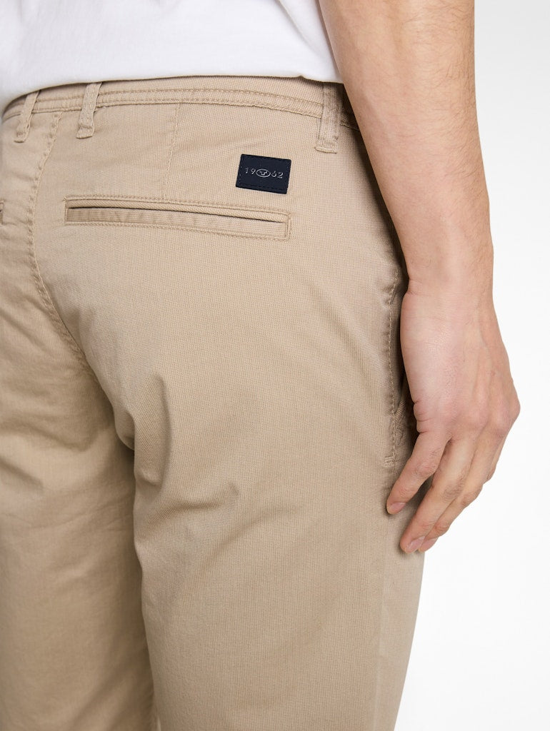 Tom Tailor Herren Hosen Beige Mini Geom