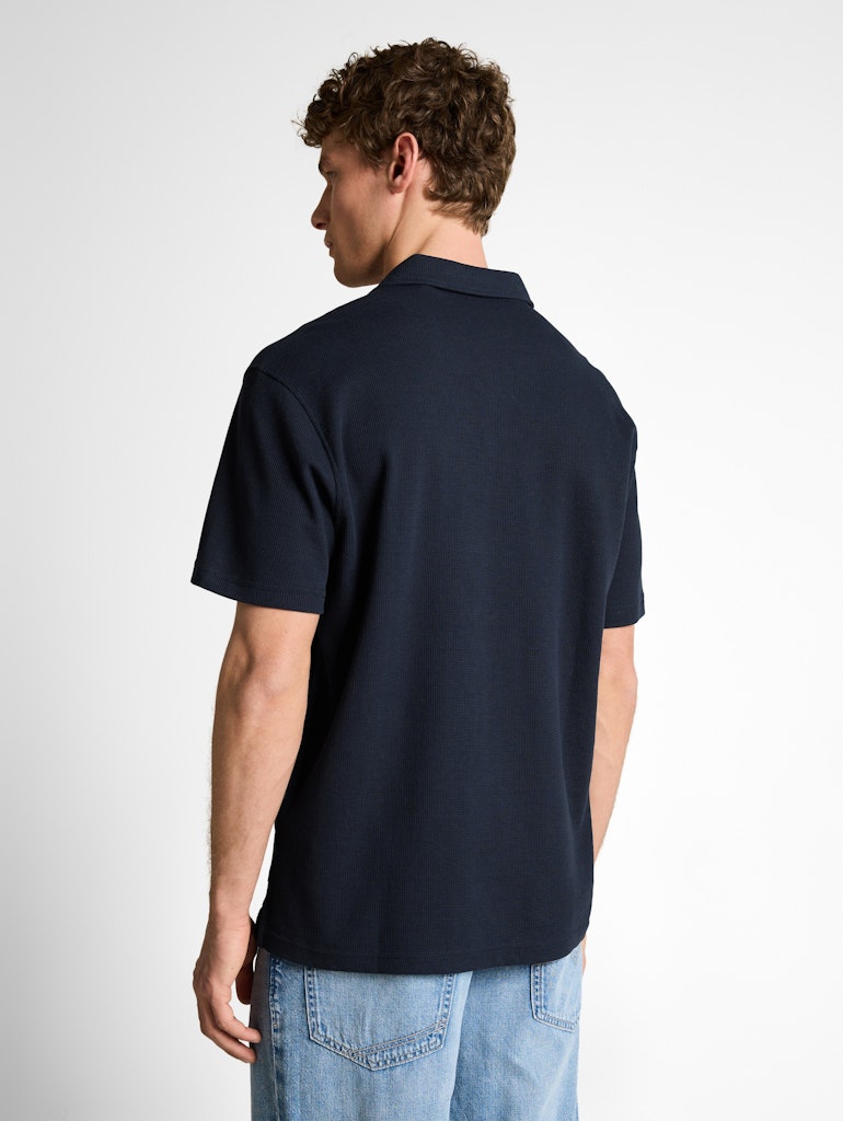Tom Tailor denim Herren Polo-Shirts Sky Captain Blu