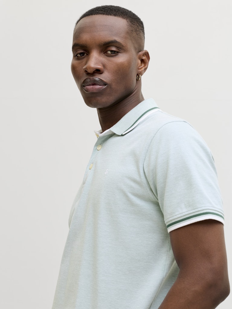 Jack & Jones Herren Polo-Shirts Mineral Blue/Pl