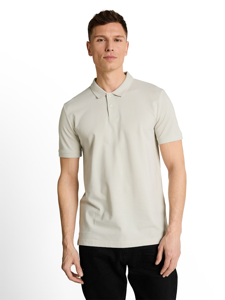 Tom Tailor denim Herren Polo-Shirts Greyish White