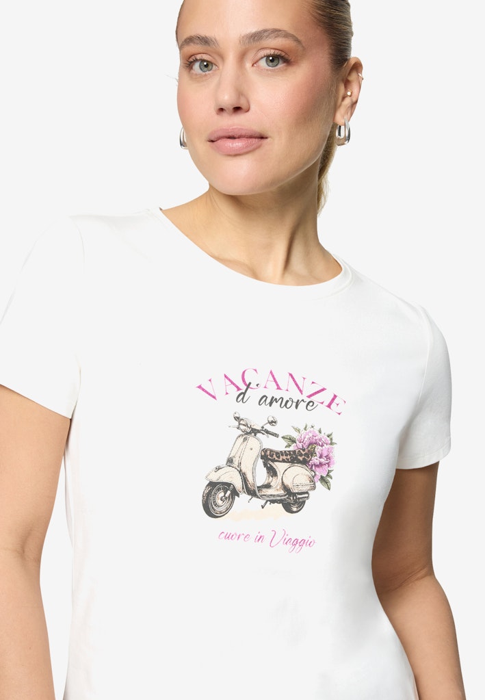 Zero Damen T-Shirts Patch Cream/Pin