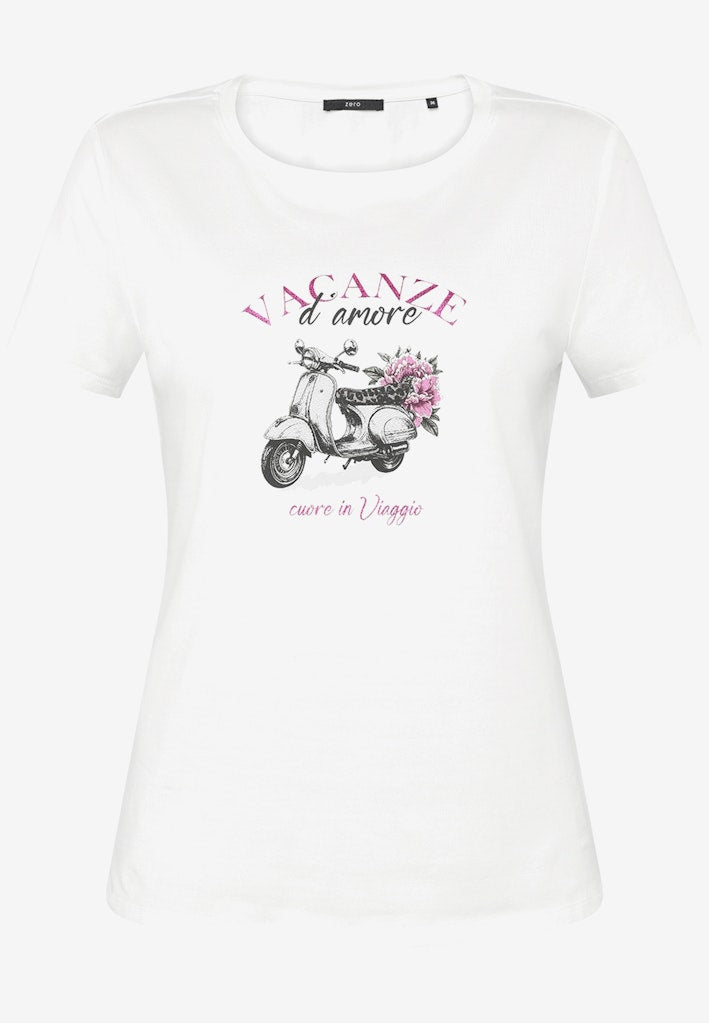 Zero Damen T-Shirts Patch Cream/Pin