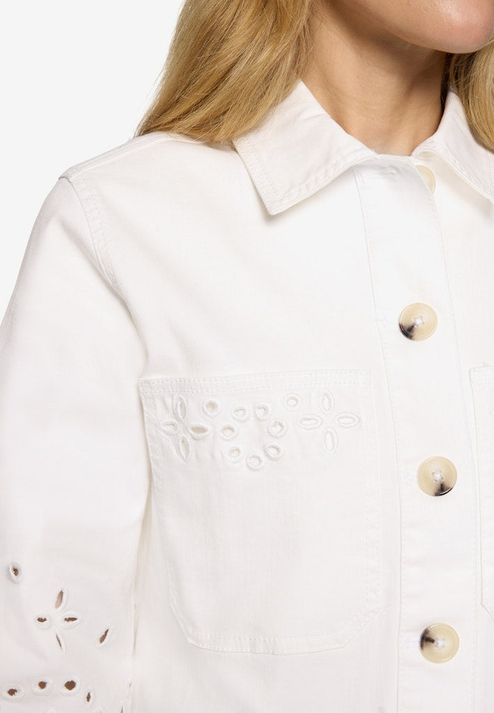 Zero Damen Blazer Patch Cream/Cre
