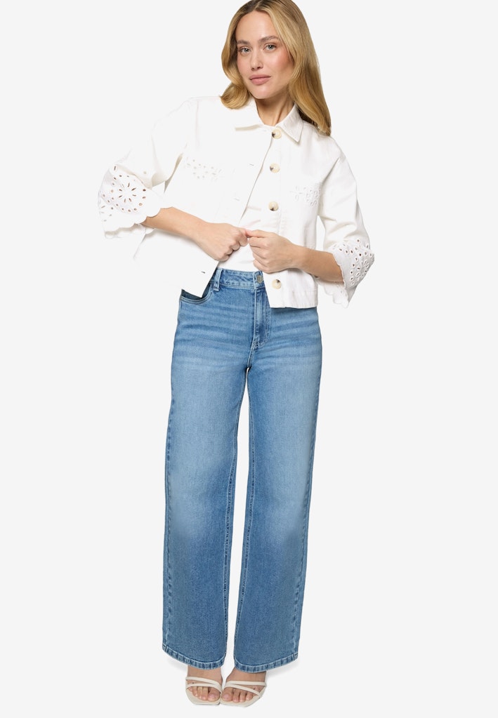 Zero Damen Blazer Patch Cream/Cre