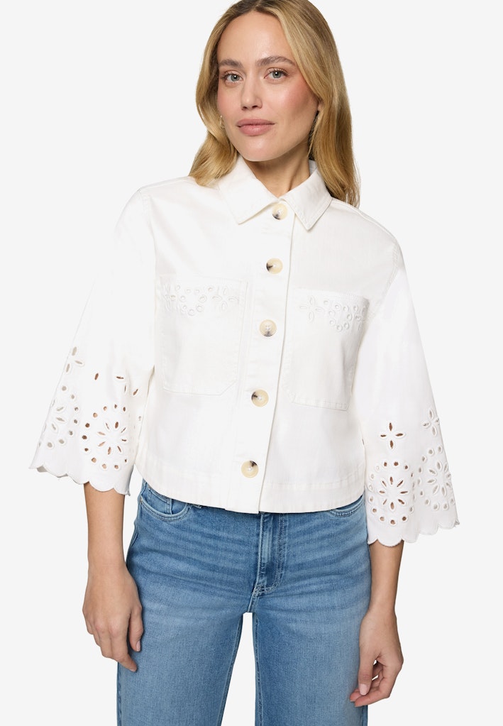 Zero Damen Blazer Patch Cream/Cre