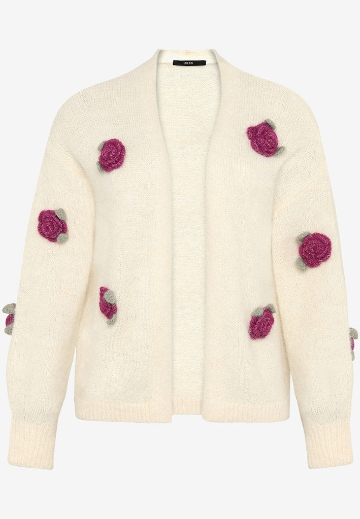 Zero Damen Strickjacken Patch Cream/Pin