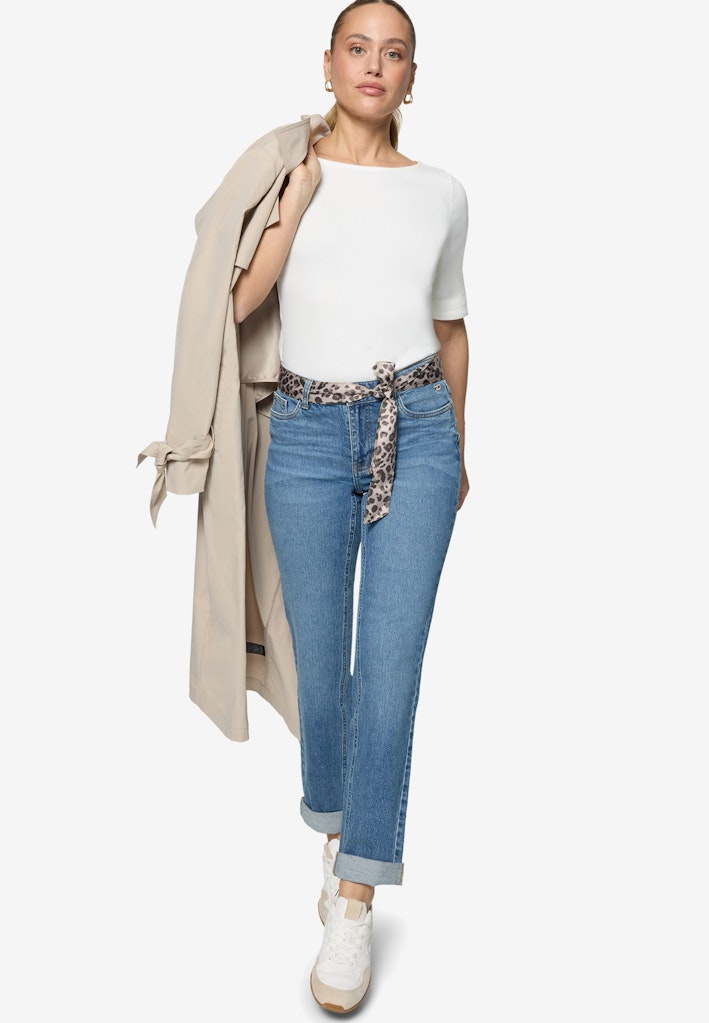 Zero Damen Jeans Middle Blue Den