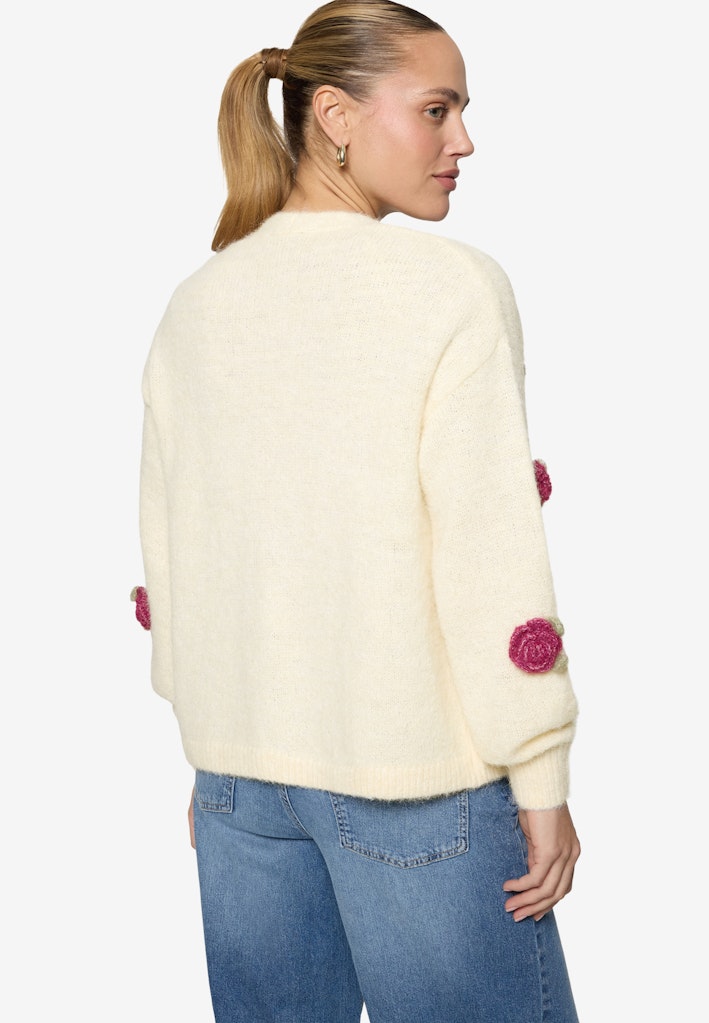 Zero Damen Strickjacken Patch Cream/Pin