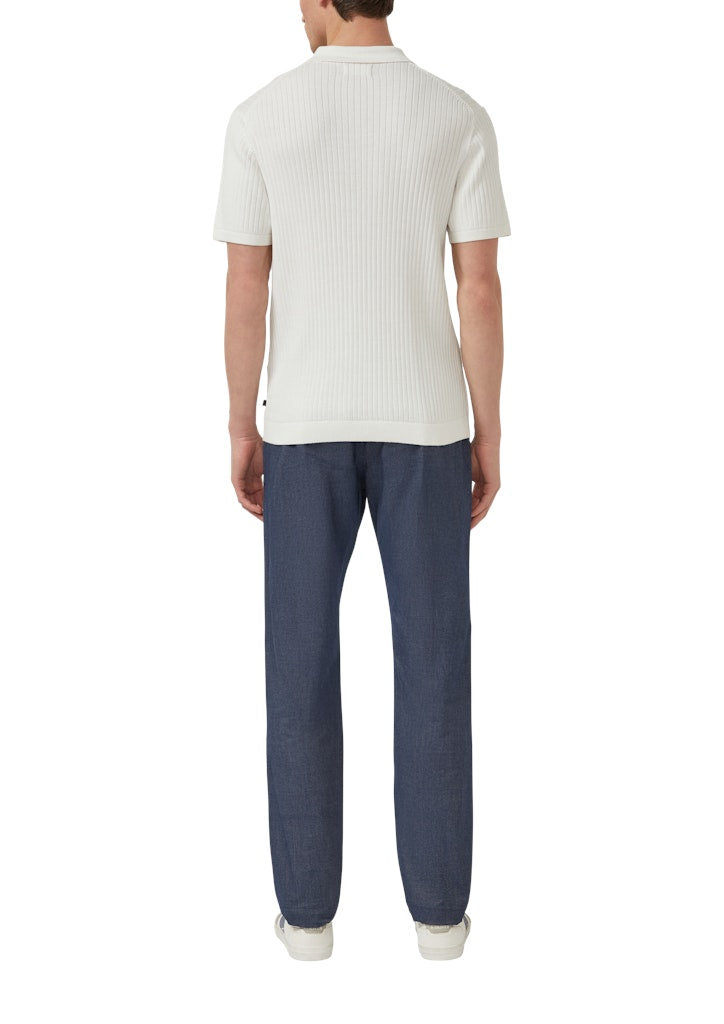 S. Oliver red Herren Pullover White