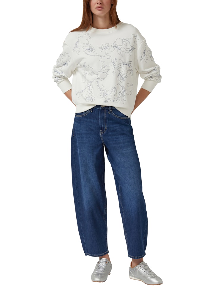 S. Oliver red Damen Sweatshirts White