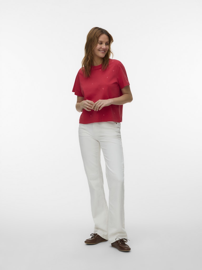Vero Moda Damen T-Shirts Poinsettia/Butt