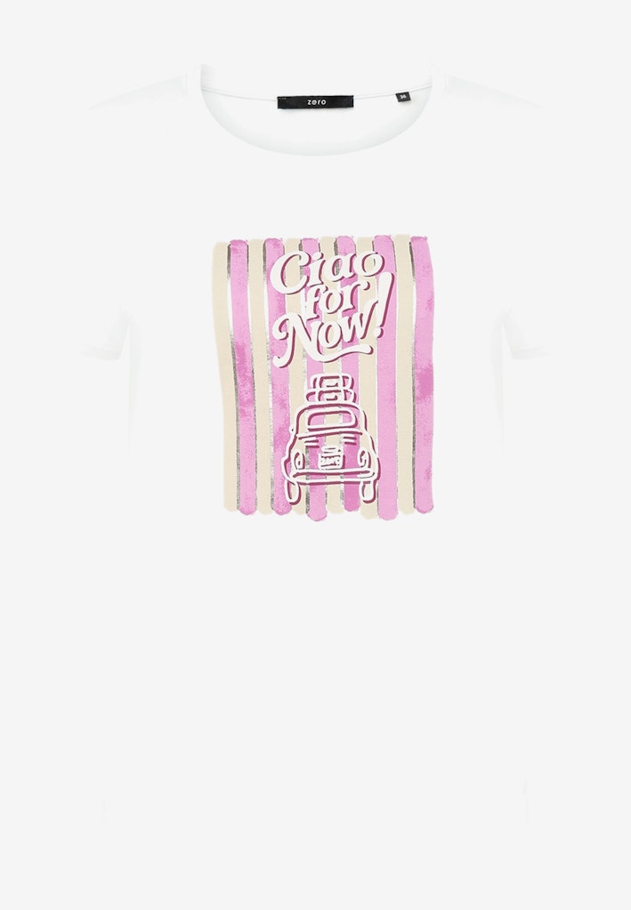 Zero Damen T-Shirts Patch Cream/Pin