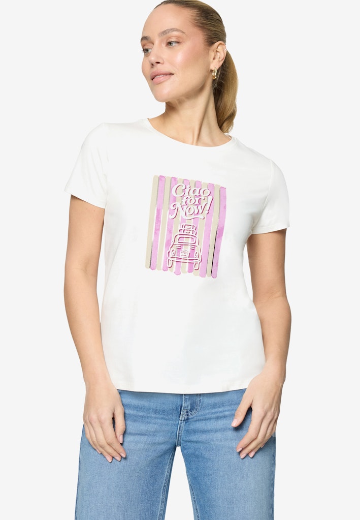 Zero Damen T-Shirts Patch Cream/Pin