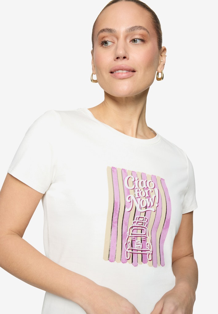 Zero Damen T-Shirts Patch Cream/Pin