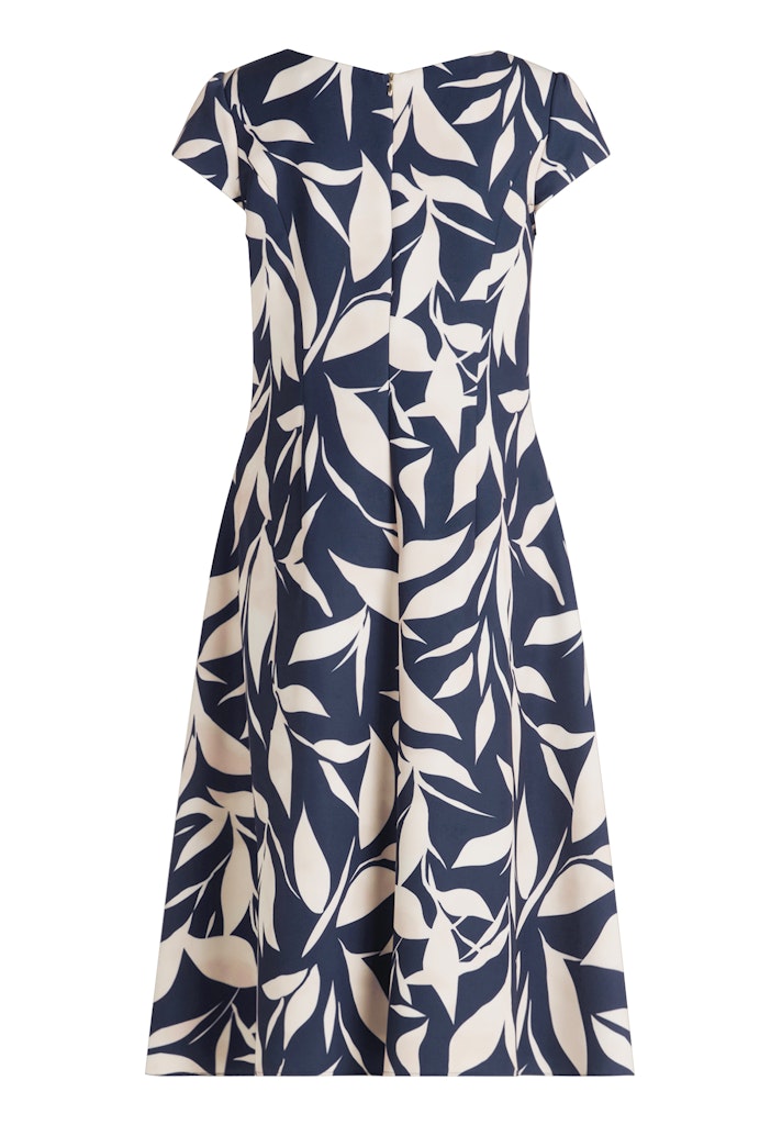 Betty & Co Damen Kleider Dark Blue/Natur