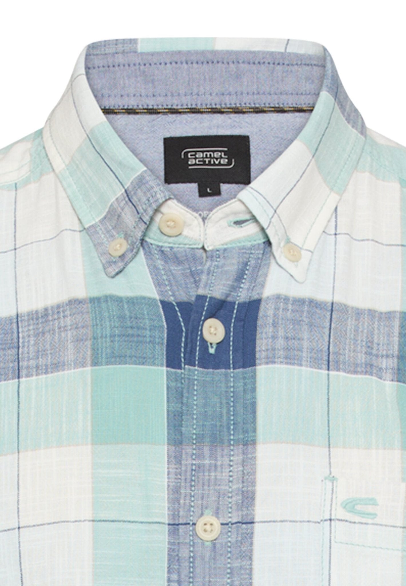 Camel active Herren Hemden kurz  Airy Blue