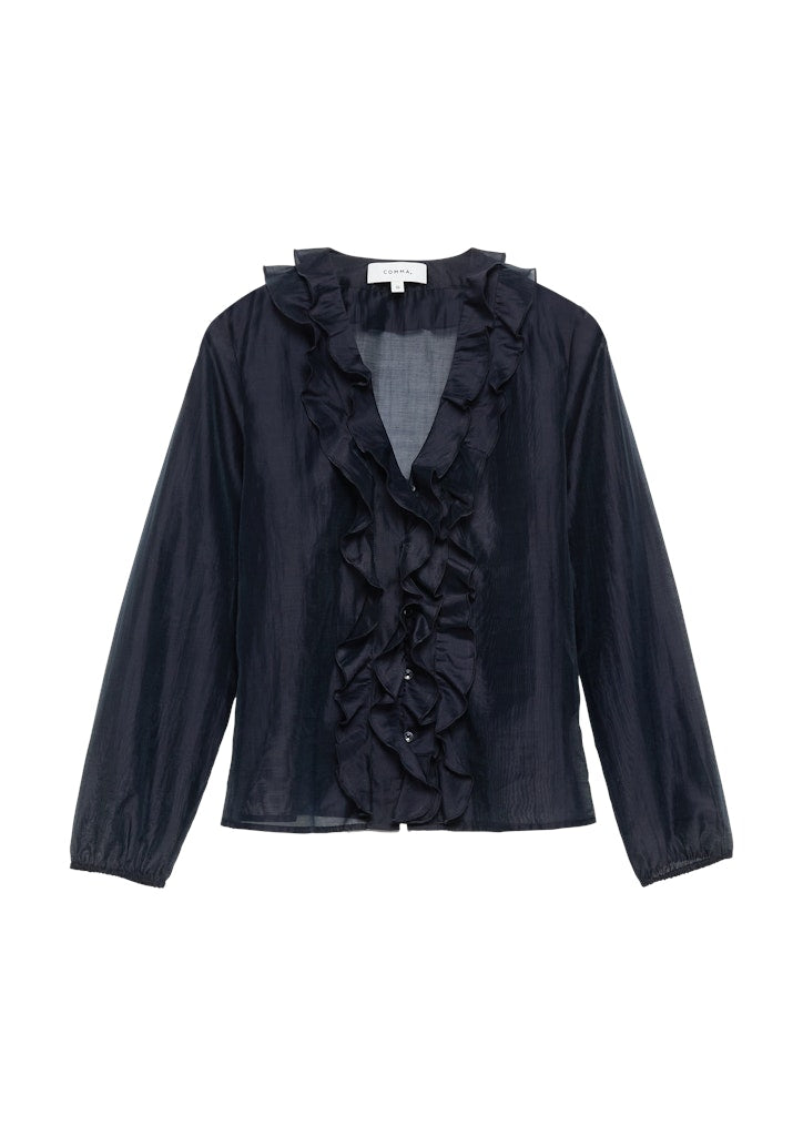 Comma Damen Blusen Blue