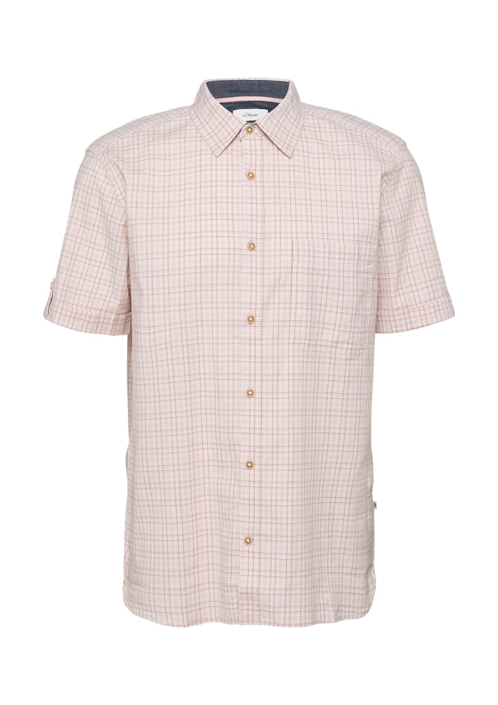 S. Oliver red Herren Hemden kurz Lilac/Pink