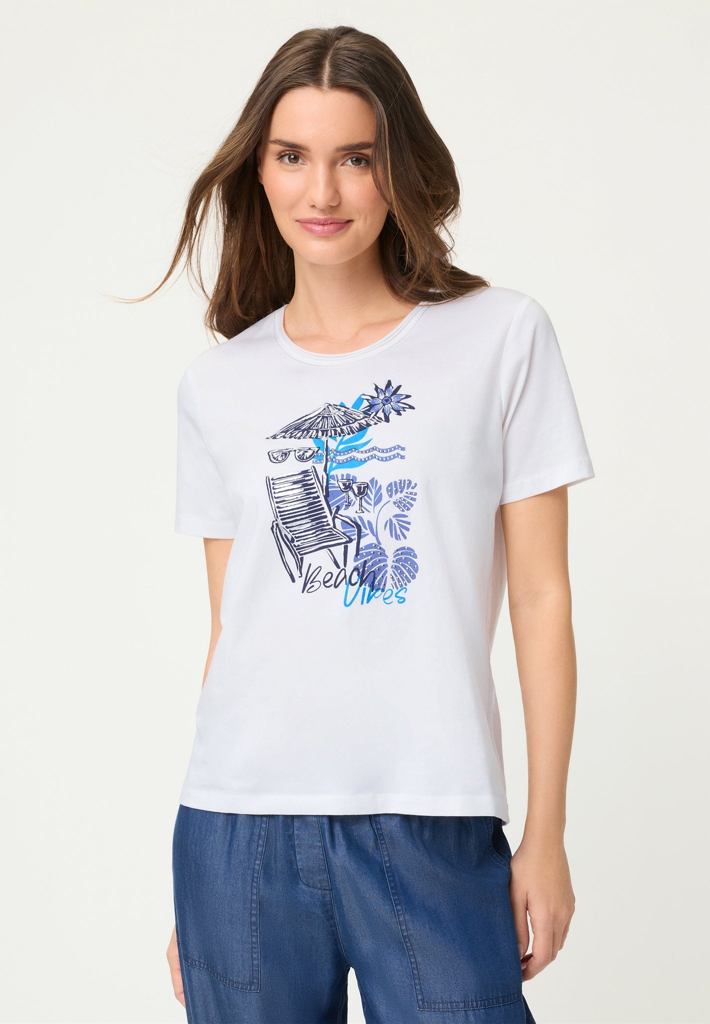 Olsen Damen T-Shirts  White