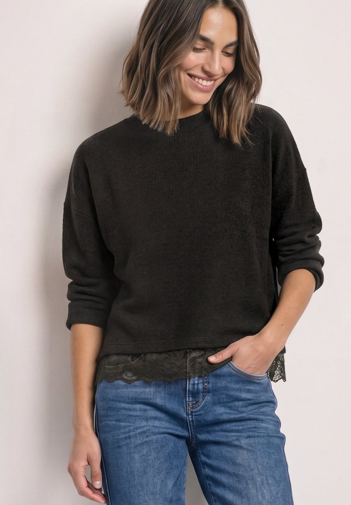 Street One Damen T-Shirts  Black Cof