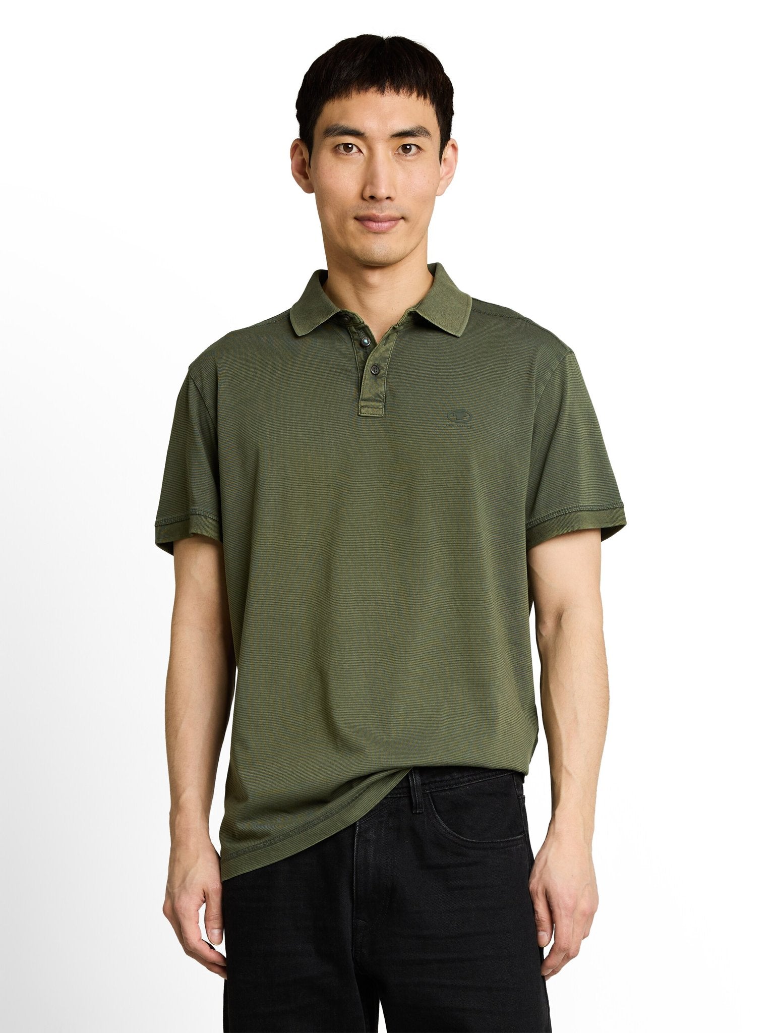Tom Tailor Herren Polo-Shirts Green Tonal Str