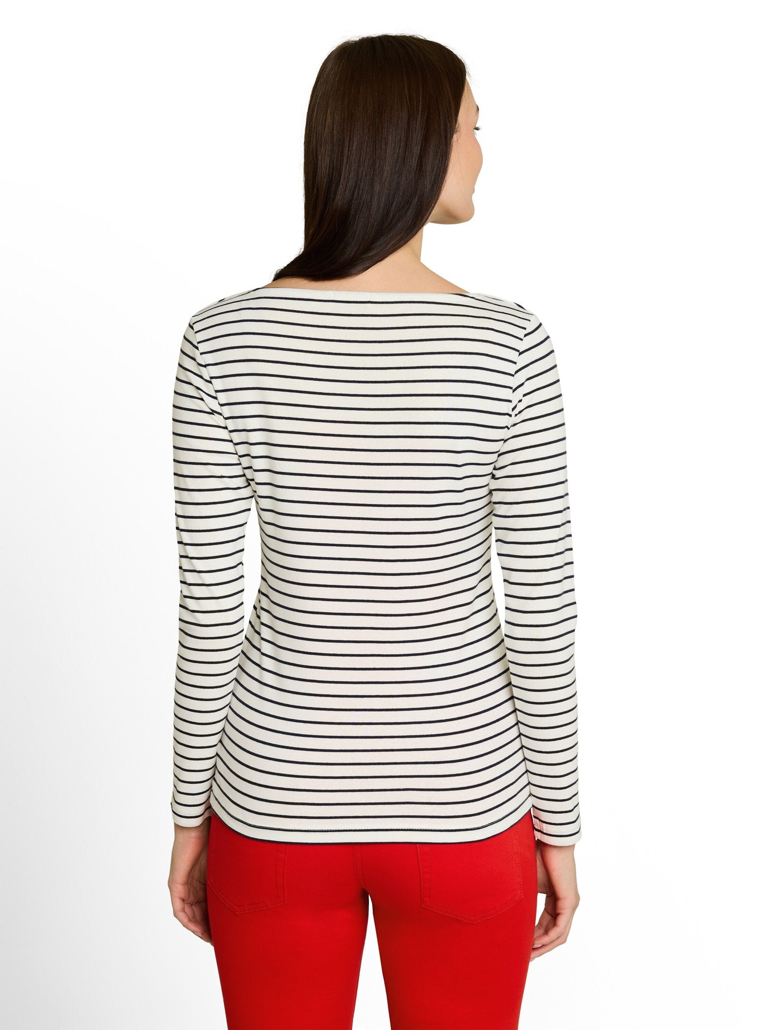 Tom Tailor Damen T-Shirts Navy Offwhite S