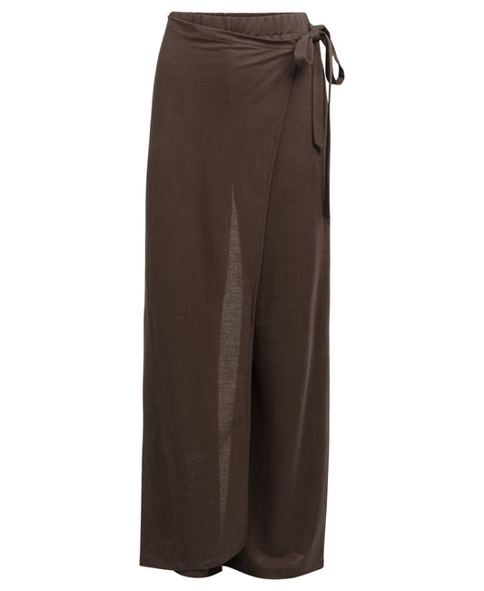 Weit geschnittene Hose mit Wickeldetail