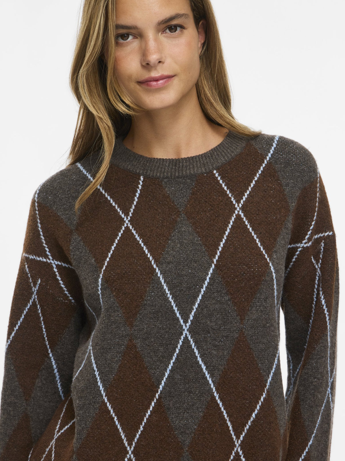 Vila Damen Pullover Dark Grey Melan