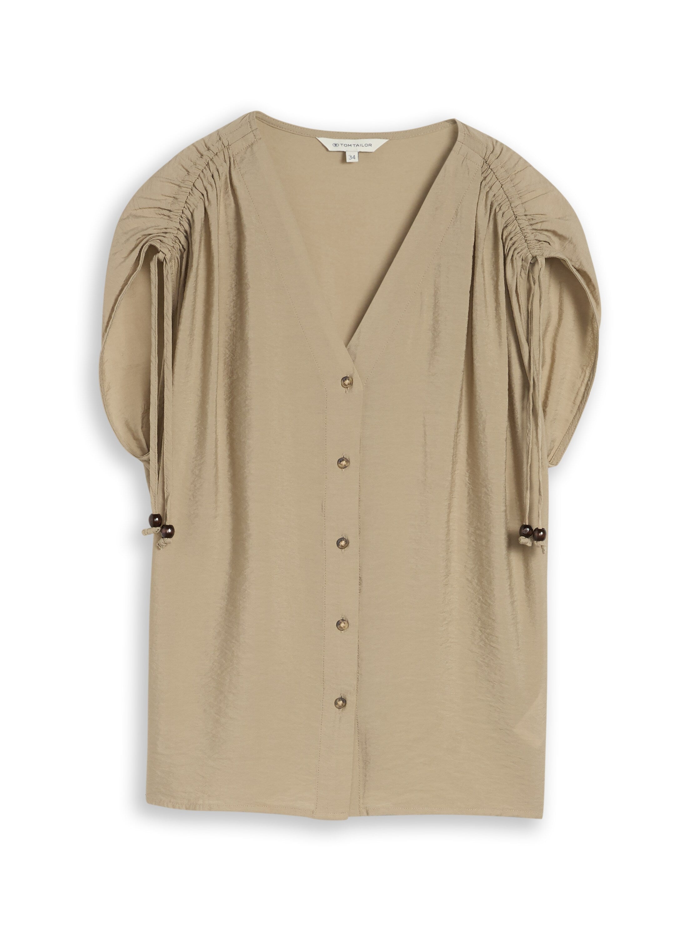 Tom Tailor Damen Blusen kurz Silver Olive