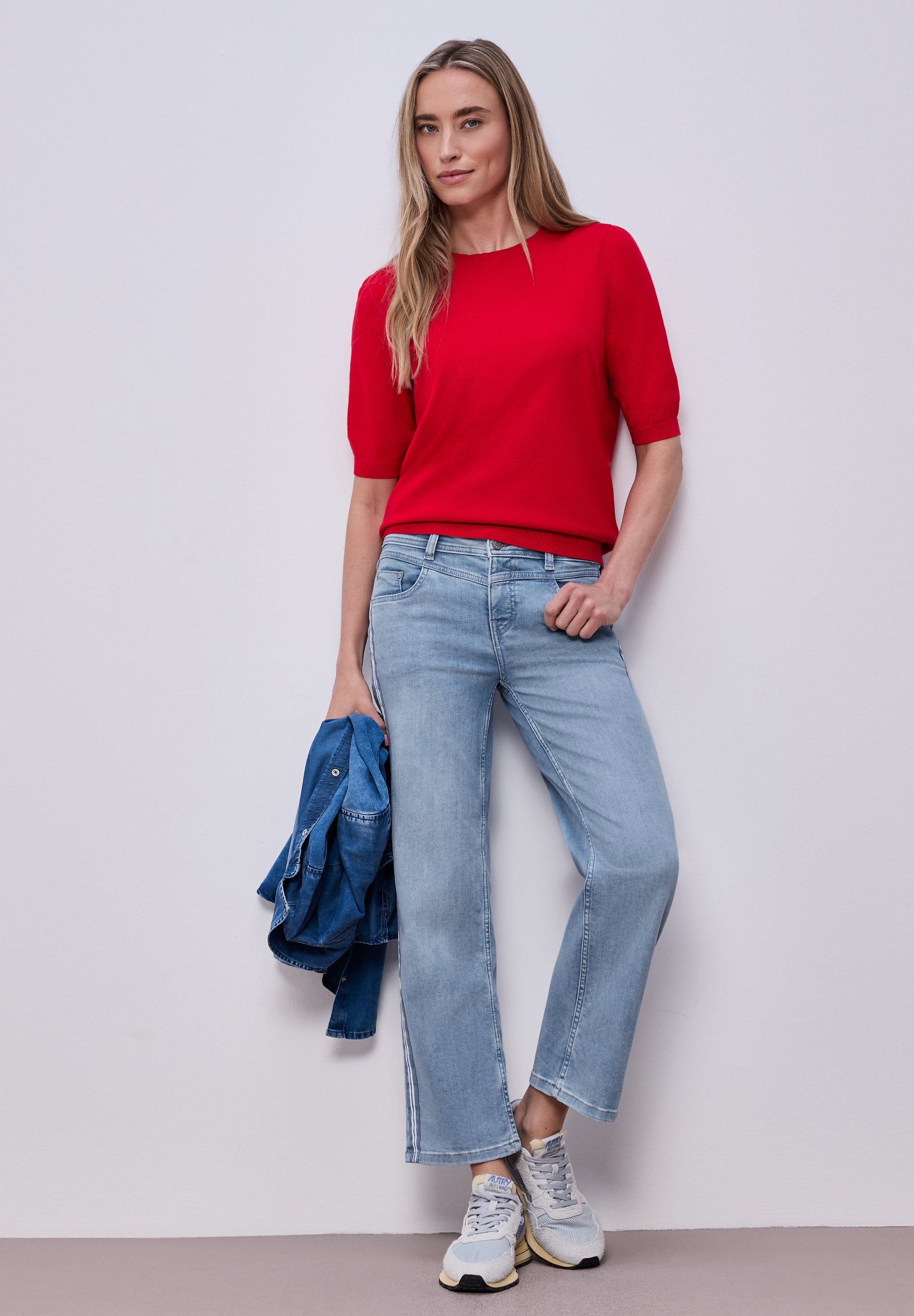Street One Damen Hosen Light Blu