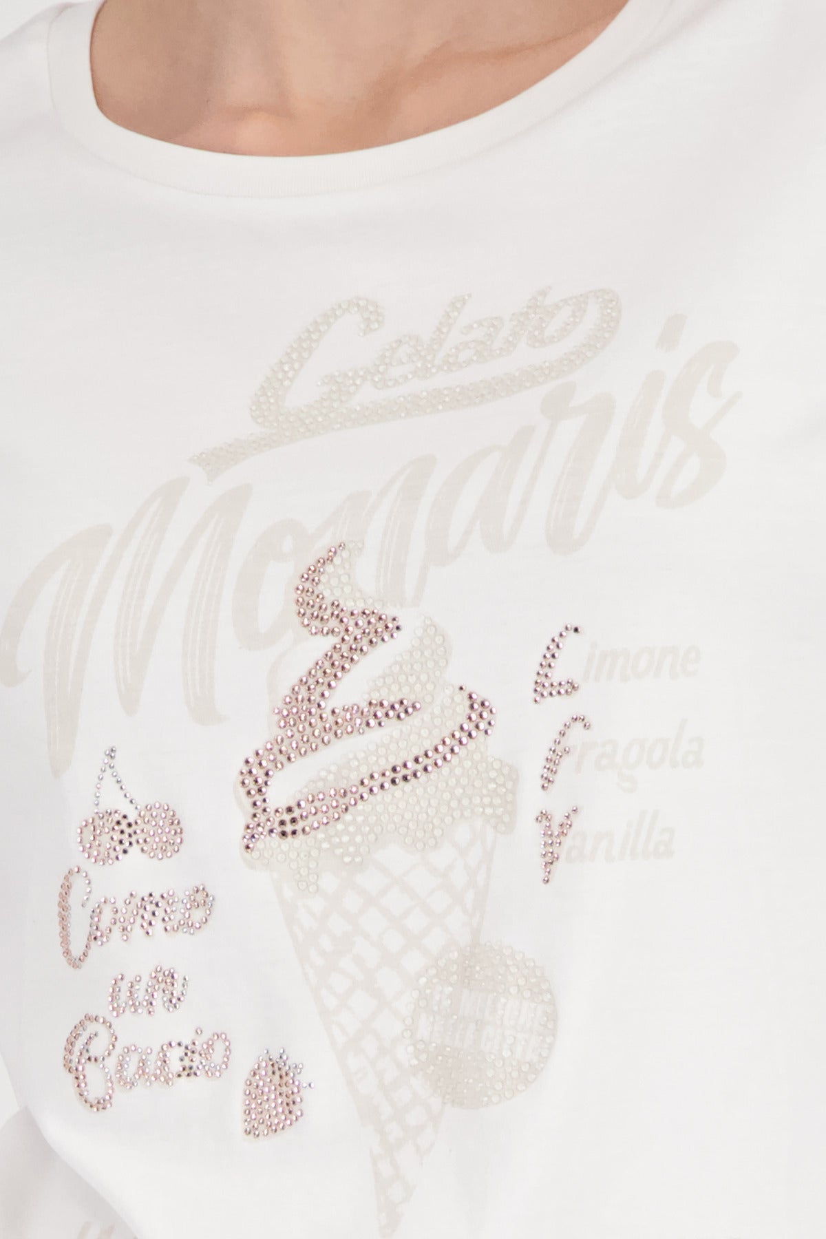 Monari Damen T-Shirts Cream