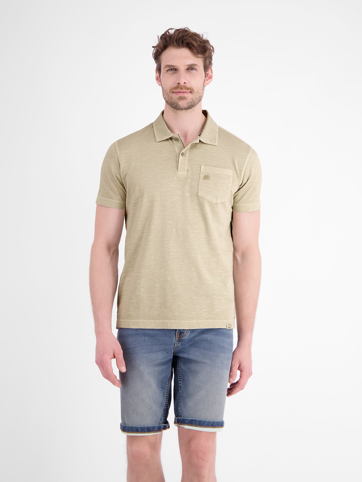 Lerros Herren Polo-Shirts Gravel Beige