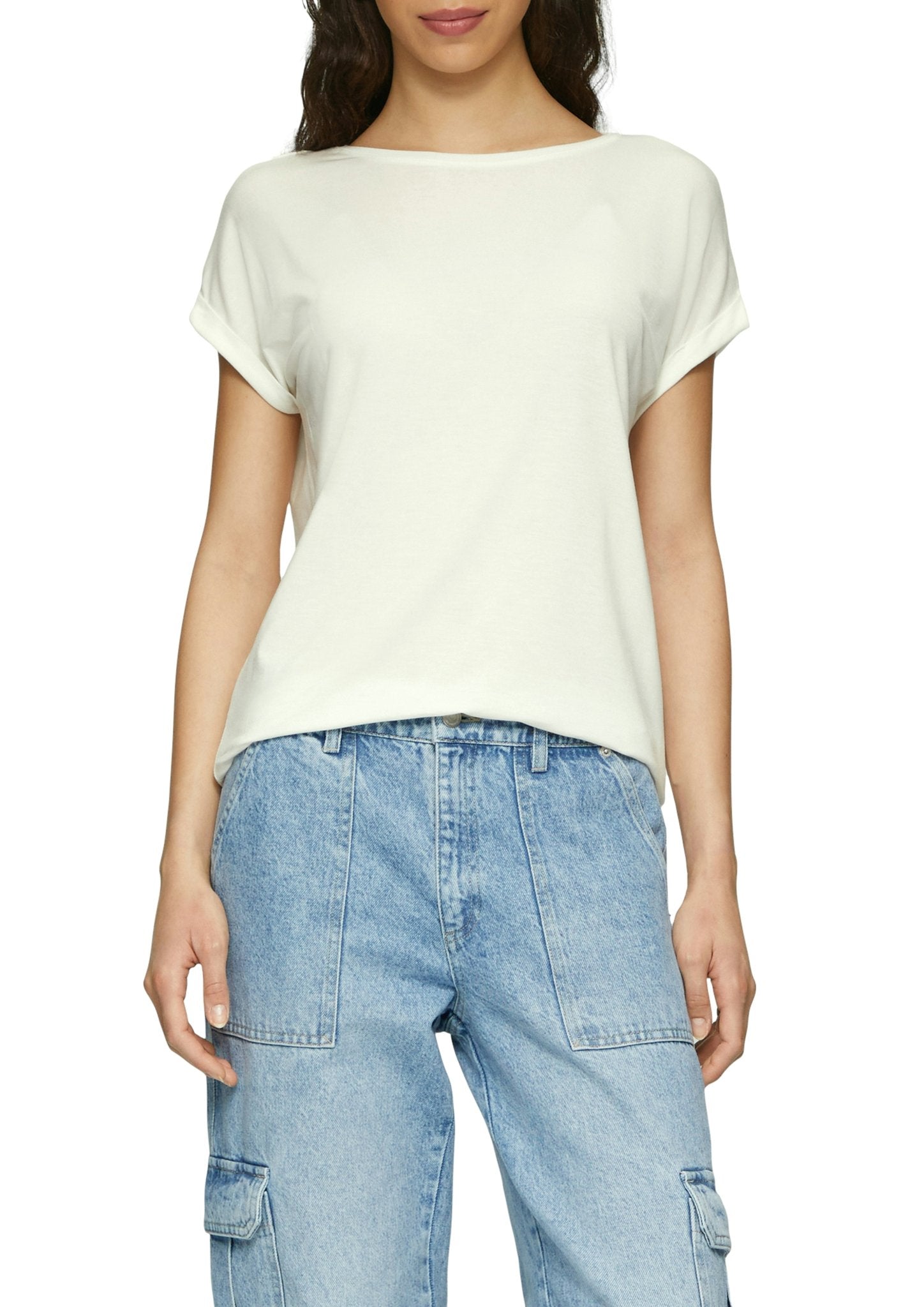 QS by S.Oliver Damen T-Shirts  White
